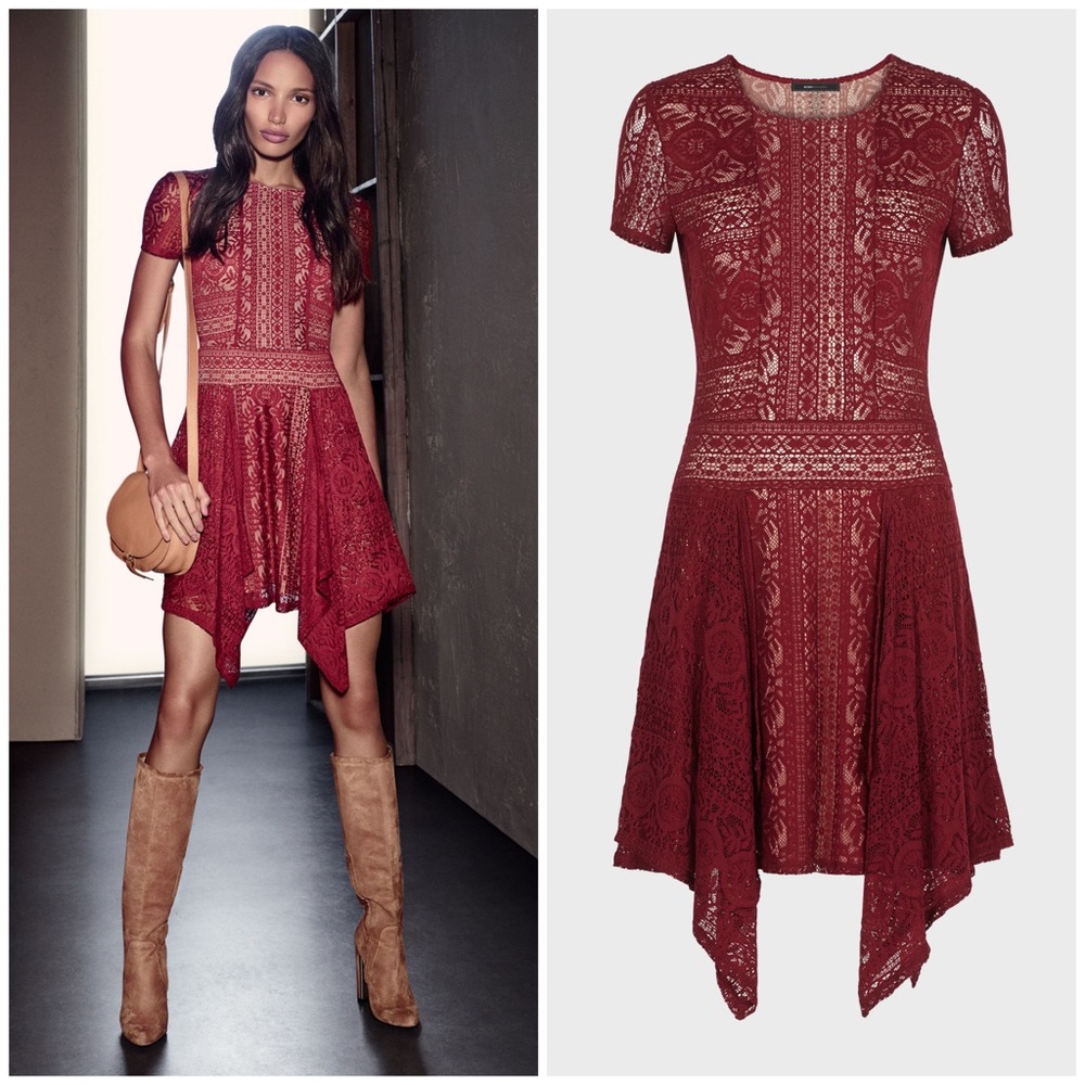 BCBG MaxAzria “Aileen” floral lace dress